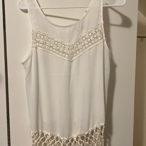 Sheer White Cover Top